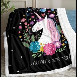 Unicorn are real kids blanket nwt